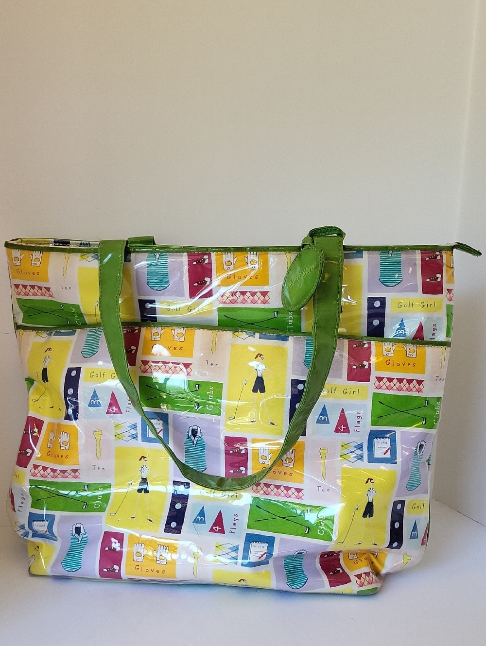 Golf Girls Sunny Hawaii Green Patterned Golf-Print Tote Bag
